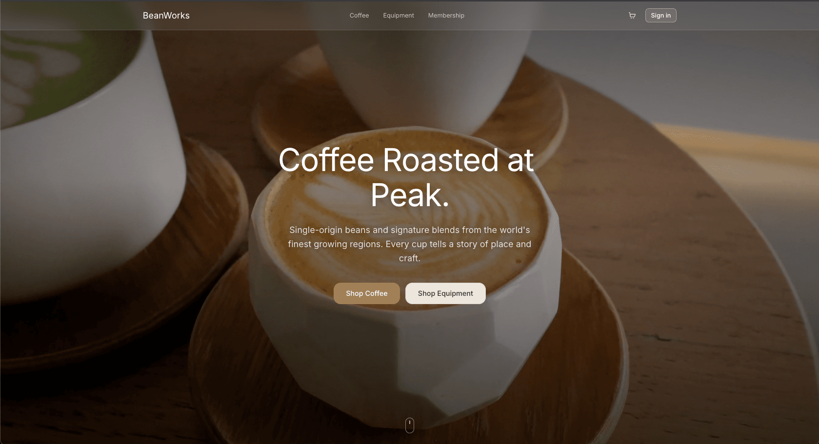 BeanWorks – Coffee Shop Frontend